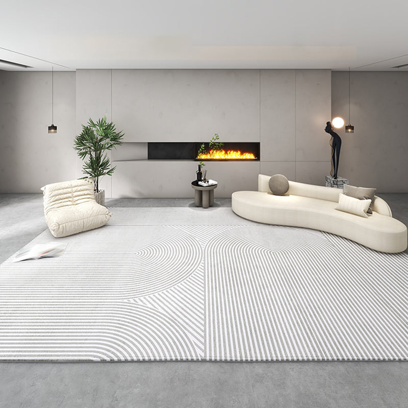 Modern Tribal Diamond Rug Beige Polyester Carpet Stain Resistant Rug for Living Room