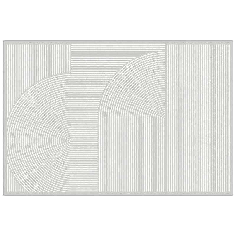 Modern Tribal Diamond Rug Beige Polyester Carpet Stain Resistant Rug for Living Room