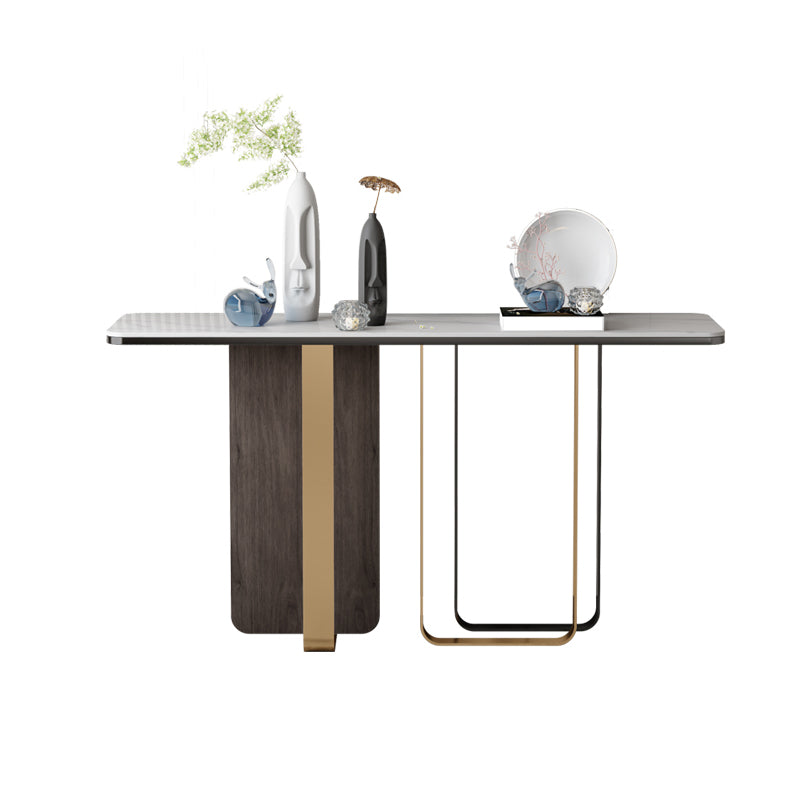 Stone Console Table Modern Stain Resistant End Table , 33.46 Inch Tall