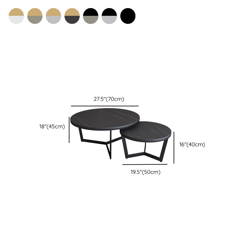 Round Frame Coffee Table Slate Top Coffee Coffee or End Table