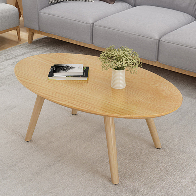 Solid Wood 3 Legs Coffee Table Set Modern Geometric Cocktail Table