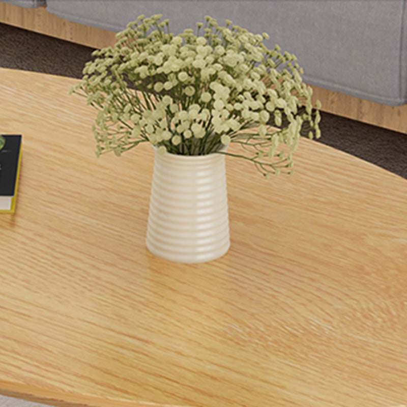 Solid Wood 3 Legs Coffee Table Set Modern Geometric Cocktail Table