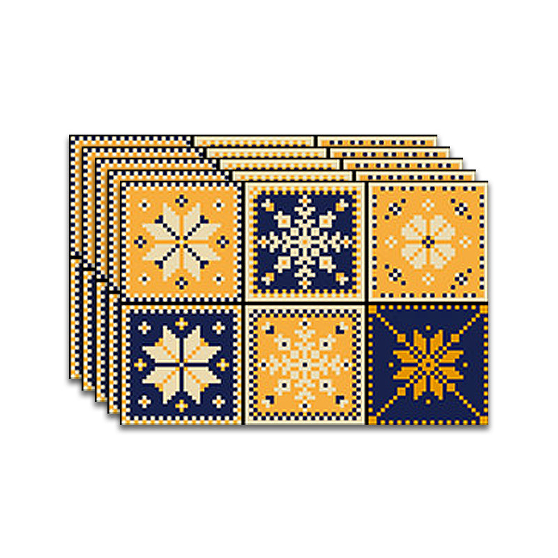 Square Spanish Singular Tile Mildew Resistant Peel & Stick Tile