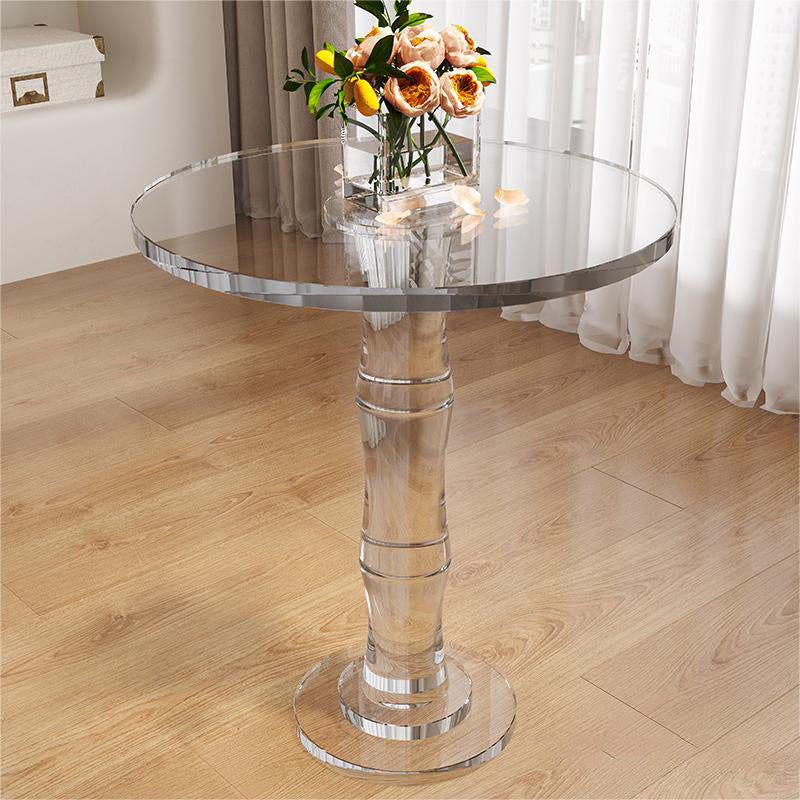 Modern Round Shape Courtyard Table Plastic Waterproof Outdoor Table