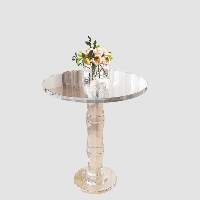 Modern Round Shape Courtyard Table Plastic Waterproof Outdoor Table