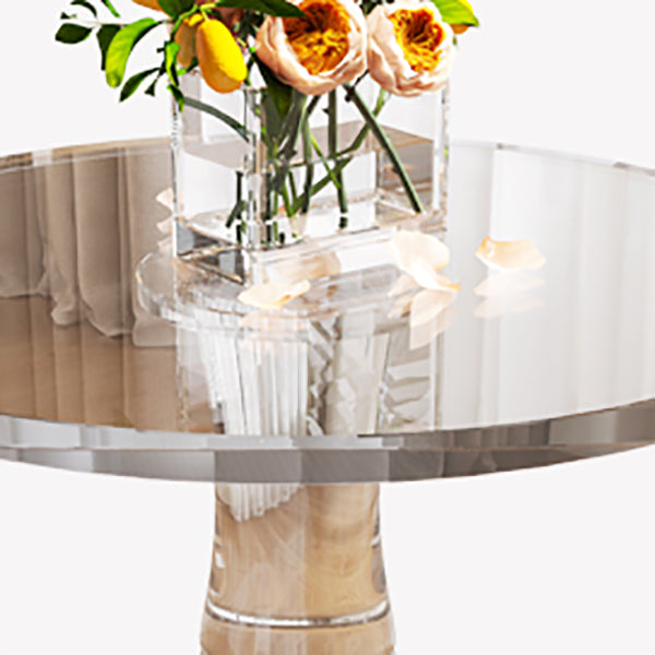 Modern Round Shape Courtyard Table Plastic Waterproof Outdoor Table