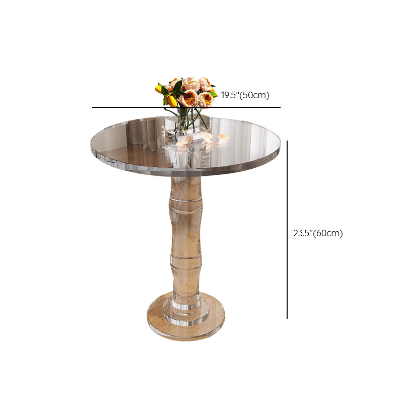 Modern Round Shape Courtyard Table Plastic Waterproof Outdoor Table