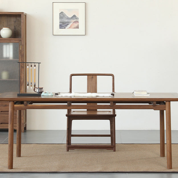 Modern Kitchen Dining Chair Solid Wood Open Back Dining Chair