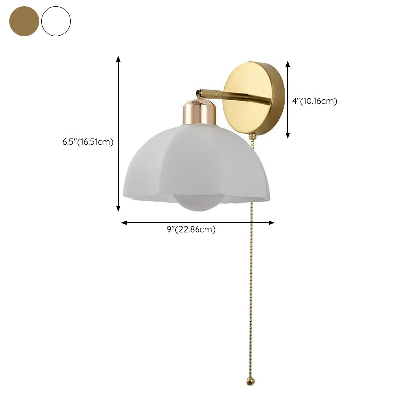 Creative Wall Light Fixture Modern Wall Light Sconce with Glass Shade for Bedroom