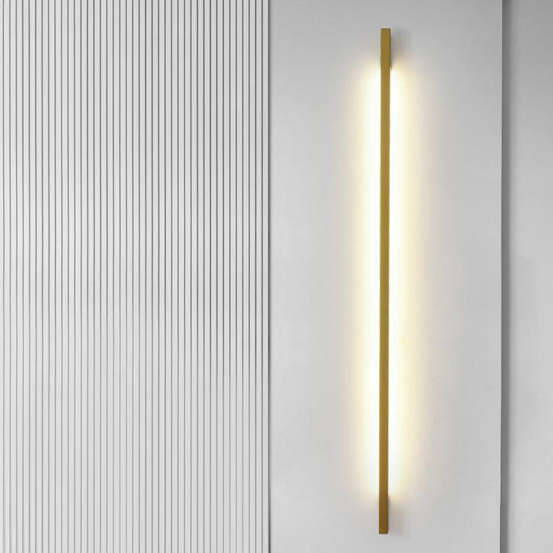 Single Modern Black/Golden Wall Mounted Sconce Linear Wall Light for Living Room