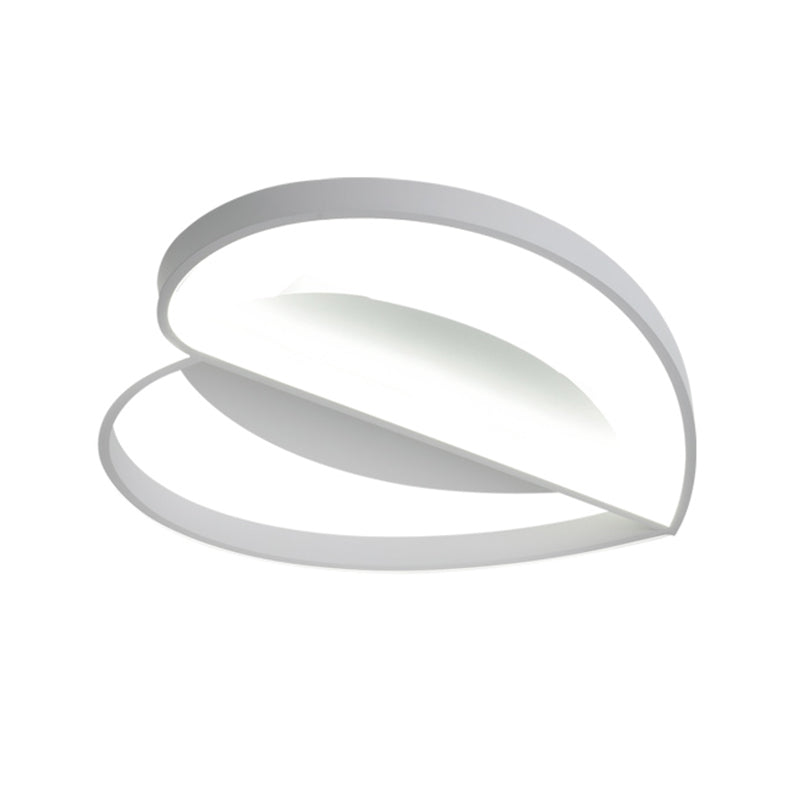 Splicing Heart Shape Flushmount Simple Acrylic LED White Flush Mounted Light for Bedroom, 19"/21" Wide