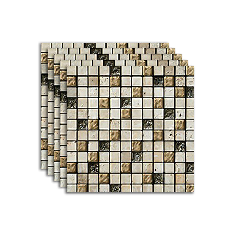 Contemporary Mosaic Tile Glass & Natural Stone Mosaic Tile with Square Shape