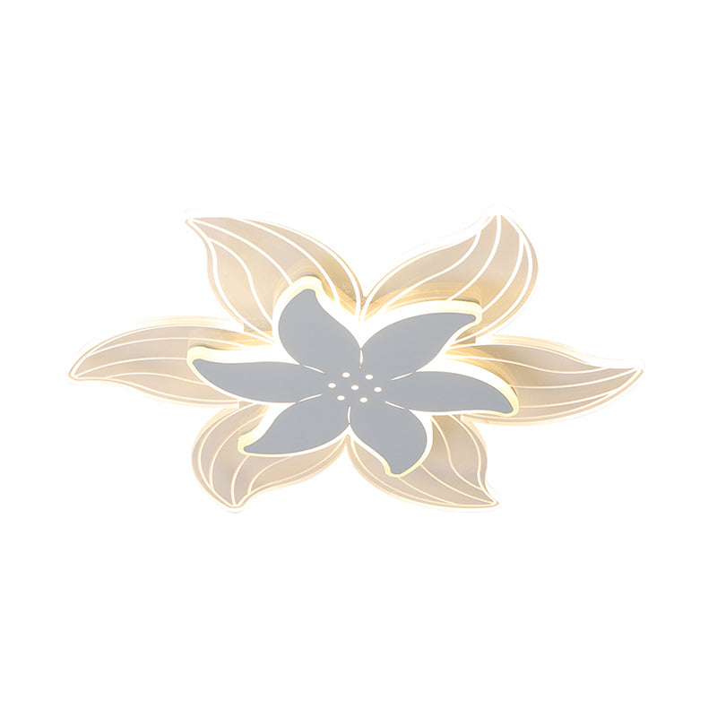 Starfish Acrylic Ceiling Flush Mount Modernist LED White Flushmount Lighting in Warm/White Light, 16.5"/20.5" W