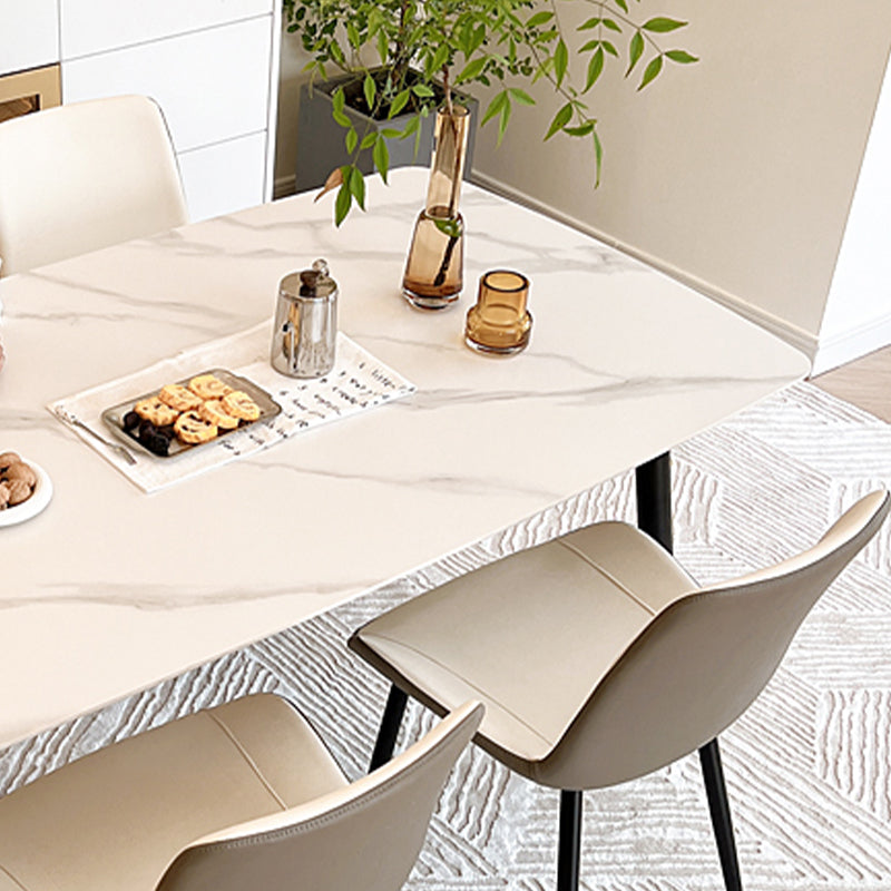 Sintered Stone Dining Table 4 Legs Dining Room Table for Kitchen
