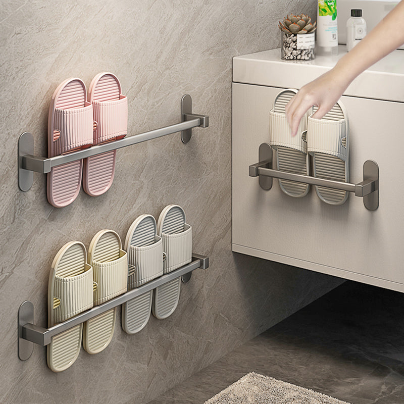 Grey Bathroom Accessory Set Modern 1/2 - Piece Bath Shelf Anti-rust