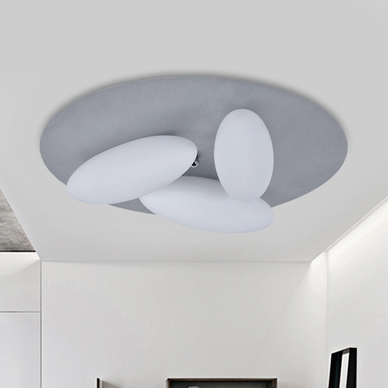 Plafonnier encastré en forme de Grain de riz, éclairage moderniste en verre blanc, 3/5 têtes, plafonnier de salon