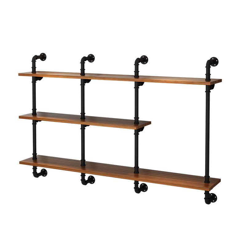Industrial Engineered Wood Bookcase Closed Back Floating Bookshelf