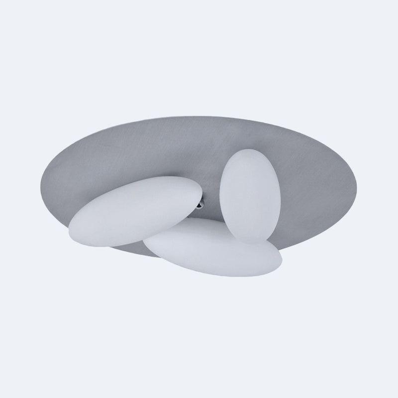 Plafonnier encastré en forme de Grain de riz, éclairage moderniste en verre blanc, 3/5 têtes, plafonnier de salon