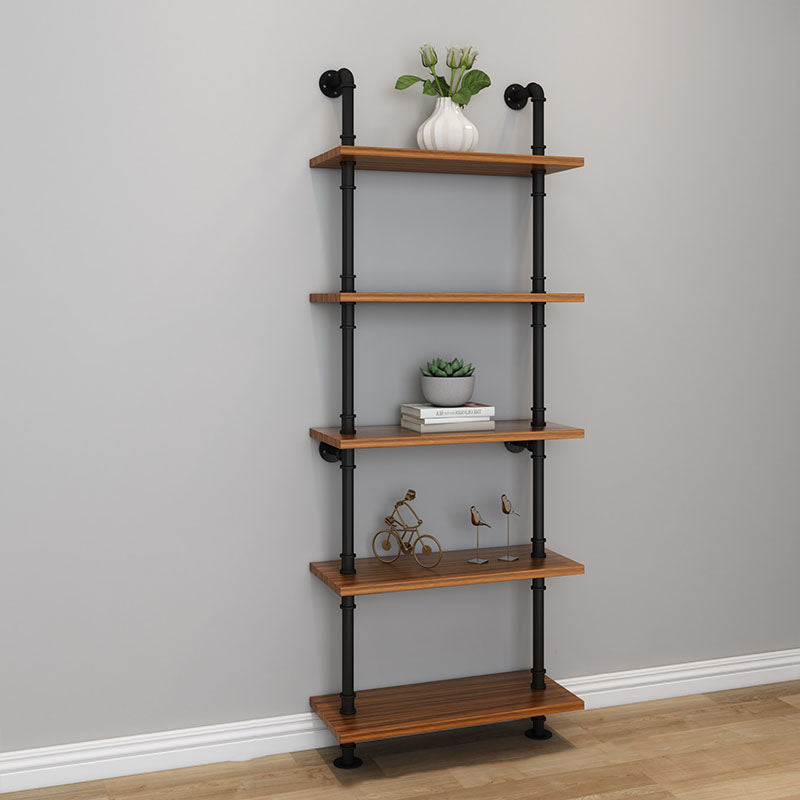 Industrial Engineered Wood Bookcase Closed Back Floating Bookshelf