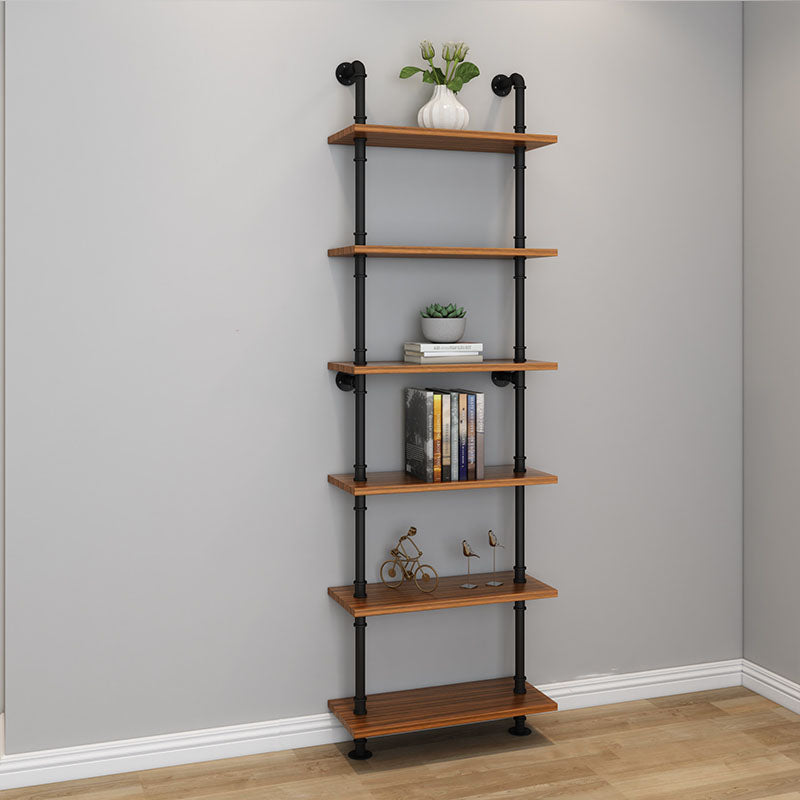 Industrial Engineered Wood Bookcase Closed Back Floating Bookshelf