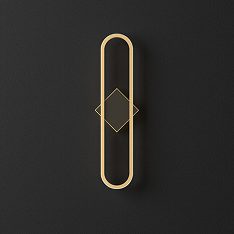 Modernism Metal Wall Mounted Sconce Gold Shade Wall Light for Foyer