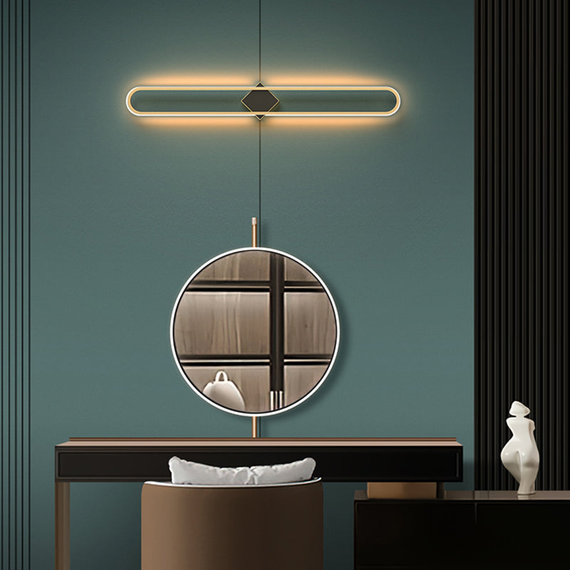 Modernism Metal Wall Mounted Sconce Gold Shade Wall Light for Foyer