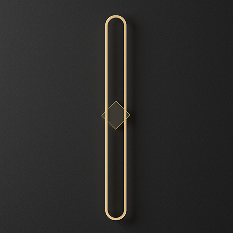 Modernism Metal Wall Mounted Sconce Gold Shade Wall Light for Foyer