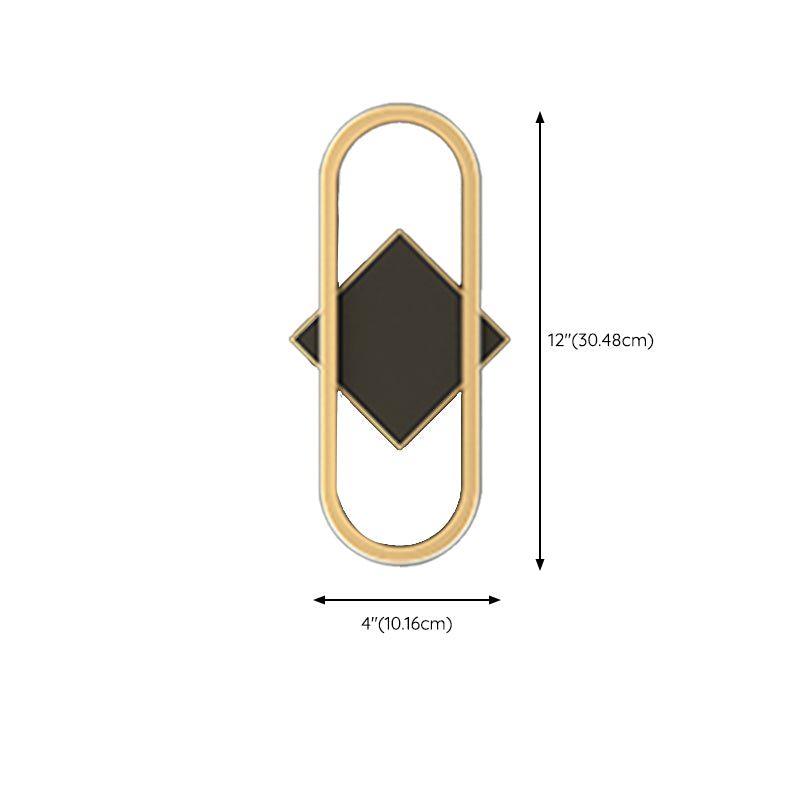 Modernism Metal Wall Mounted Sconce Gold Shade Wall Light for Foyer