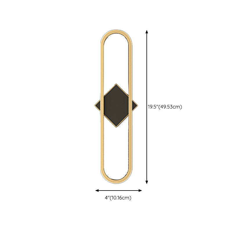 Modernism Metal Wall Mounted Sconce Gold Shade Wall Light for Foyer