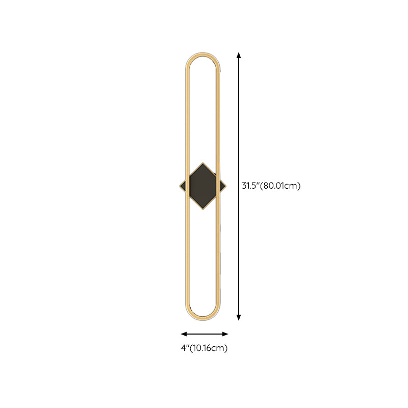 Modernism Metal Wall Mounted Sconce Gold Shade Wall Light for Foyer