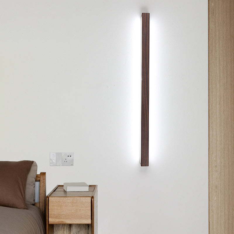 Contemporary Vanity Light Creative Wooden LED Wall Light Sconce for Washroom