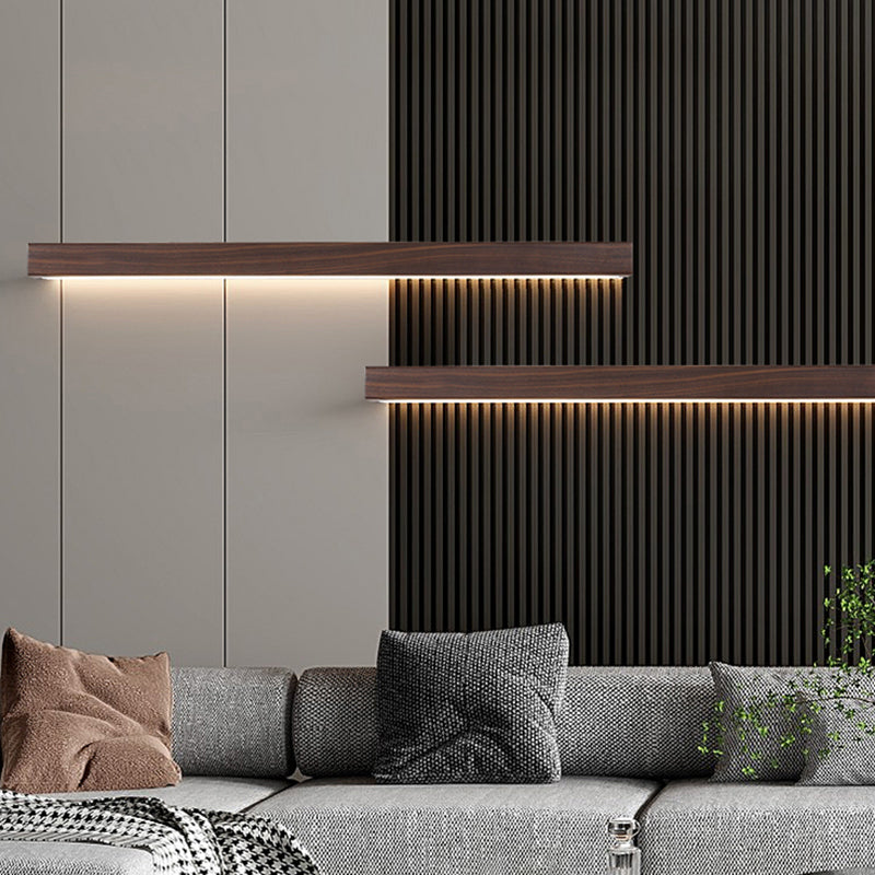 Contemporary Vanity Light Creative Wooden LED Wall Light Sconce for Washroom