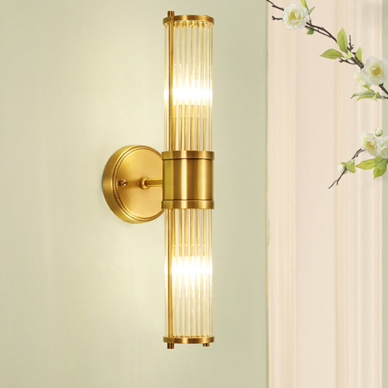 Modern Simple Copper Vanity Light Cylinder Shape Vanity Lamp for Shower Room