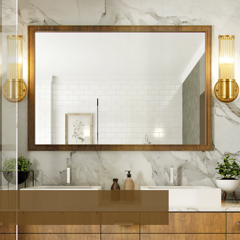 Modern Simple Copper Vanity Light Cylinder Shape Vanity Lamp for Shower Room