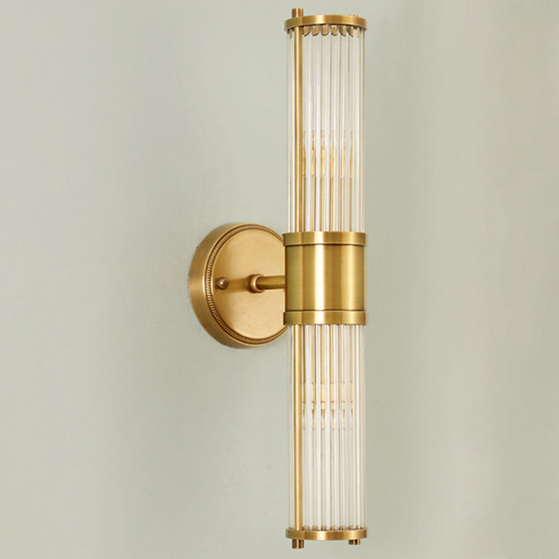 Modern Simple Copper Vanity Light Cylinder Shape Vanity Lamp for Shower Room
