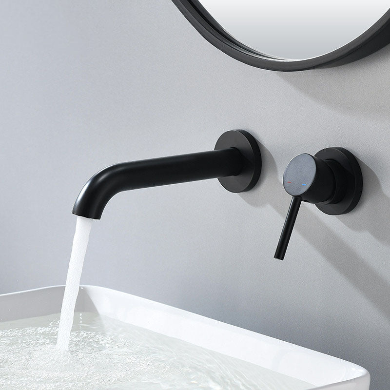 Contemporary Tub Filler Trim Wall Mounted Low Arc Bathroom Faucet