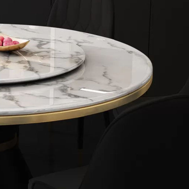 Glam Marble Furniture 5/7/9/11 Standard Height Dining Room Furniture Set for Home