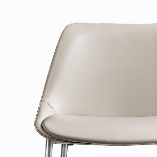 Indoor Faux Leather Bar Chair Contemporary Metal Legs Bar Stools