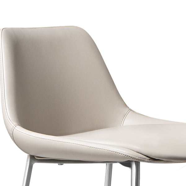 Indoor Faux Leather Bar Chair Contemporary Metal Legs Bar Stools