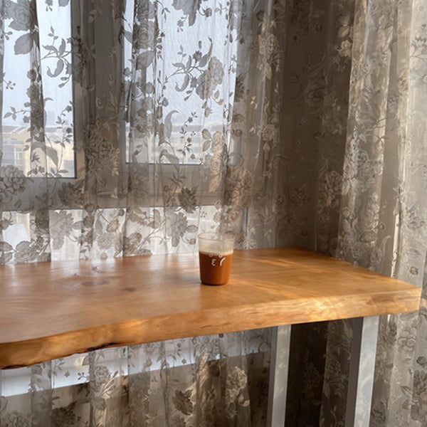 Contemporary Indoor Bar Dining Table Rectangle Wood Top Bar Table