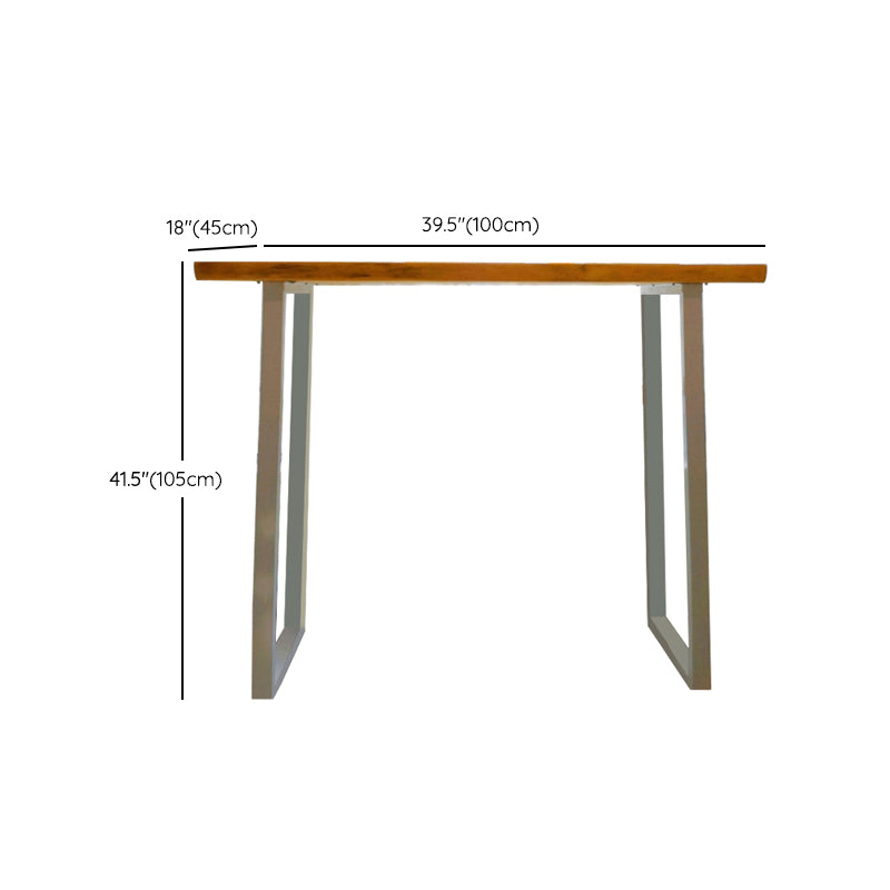 Contemporary Indoor Bar Dining Table Rectangle Wood Top Bar Table