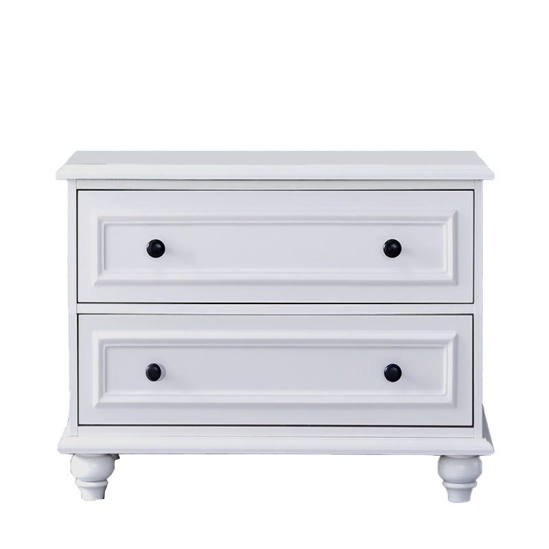 Contemporary Engineered Wood Storage Chest Home Chest in White with Drawers