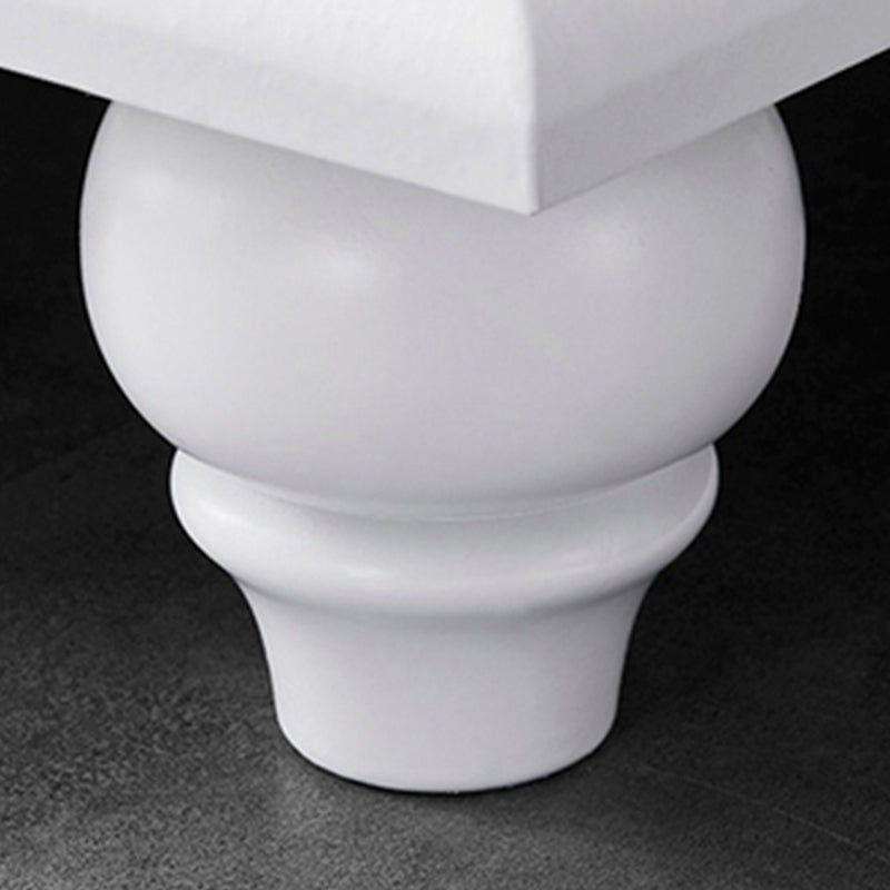 Contemporary Engineered Wood Storage Chest Home Chest in White with Drawers