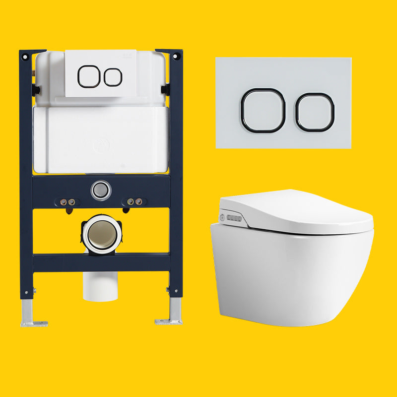 Modern Wall Mounted Bidet Foot Sensor White Temperature Control