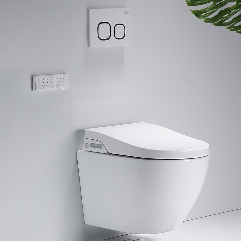 Modern Wall Mounted Bidet Foot Sensor White Temperature Control
