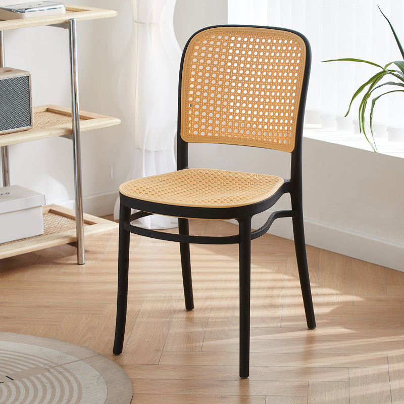 Tropical Plastic Outdoor Bistro Chairs Stacking Outdoors Dining Chairs Water Proof