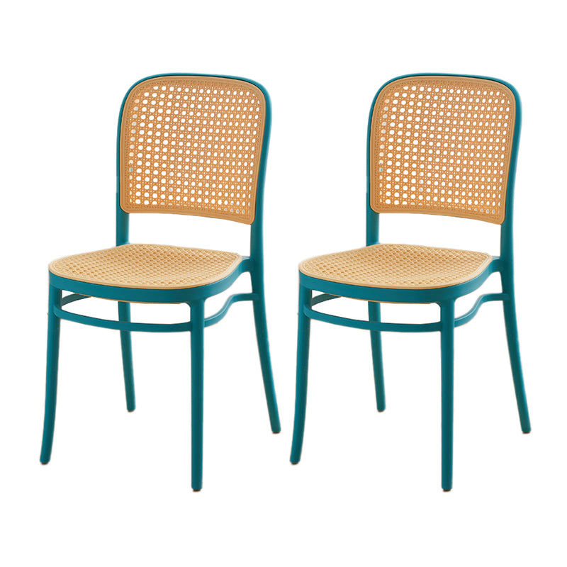 Tropical Plastic Outdoor Bistro Chairs Stacking Outdoors Dining Chairs Water Proof