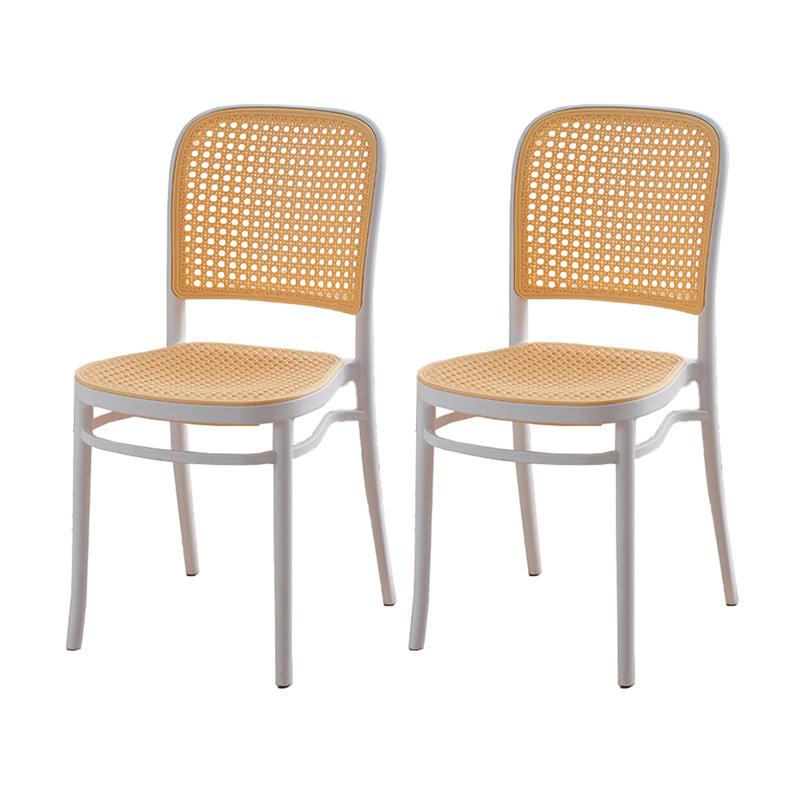 Tropical Plastic Outdoor Bistro Chairs Stacking Outdoors Dining Chairs Water Proof