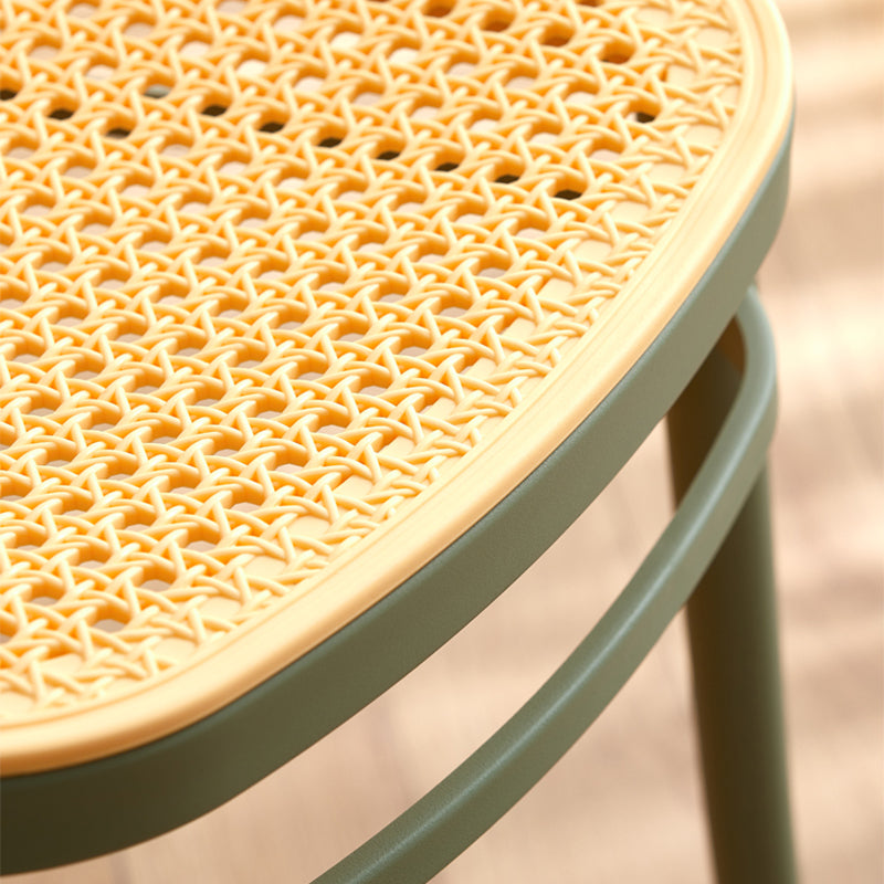 Tropical Plastic Outdoor Bistro Chairs Stacking Outdoors Dining Chairs Water Proof