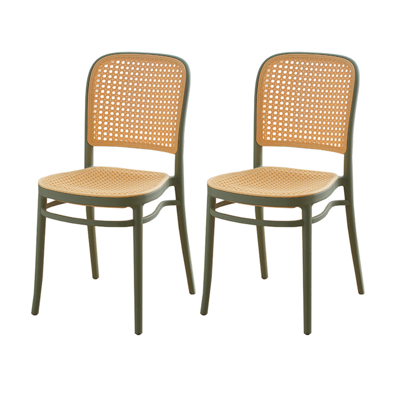 Tropical Plastic Outdoor Bistro Chairs Stacking Outdoors Dining Chairs Water Proof